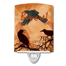 Load image into Gallery viewer, Beware of the Black Crows Halloween Ceramic Night Light SB3009CNL
