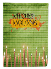 Load image into Gallery viewer, Witches and Warlocks Halloween Flag Canvas House Size