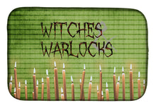Load image into Gallery viewer, Witches and Warlocks Halloween Dish Drying Mat – Absorbent, Artistic Kitchen Essentials SB3011DDM
