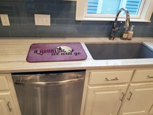 Load image into Gallery viewer, A Haunting we will go Halloween Dish Drying Mat – Absorbent, Artistic Kitchen Essentials SB3015DDM