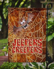 Load image into Gallery viewer, Jeepers Creepers with Bat and Spider web Halloween Garden Flag – Decorative Outdoor Yard Flag