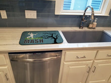 Load image into Gallery viewer, Monster Mash with Mummy Halloween Dish Drying Mat – Absorbent, Artistic Kitchen Essentials SB3019DDM