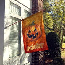 Load image into Gallery viewer, October Pumpkin Halloween Flag Canvas House Size