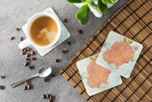 Load image into Gallery viewer, Coral Pink Coasters - Set of 4 Lightweight Foam, Absorbent Drink Coasters