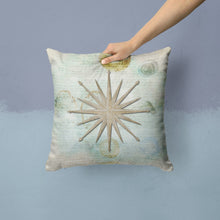 Load image into Gallery viewer, Shells Navagation StarThrow Pillow - 14x14 Decorative Pillow – Art for Your Home &amp; Patio