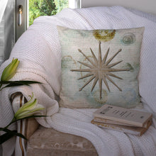 Load image into Gallery viewer, Shells Navagation StarThrow Pillow - 14x14 Decorative Pillow – Art for Your Home &amp; Patio