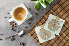Load image into Gallery viewer, Sand Dollar  Coasters - Set of 4 Lightweight Foam, Absorbent Drink Coasters
