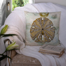 Load image into Gallery viewer, Sand Dollar Throw Pillow - 14x14 Decorative Pillow – Art for Your Home &amp; Patio