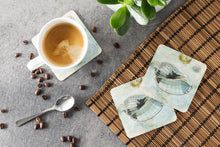 Load image into Gallery viewer, Shells  Coasters - Set of 4 Lightweight Foam, Absorbent Drink Coasters