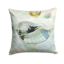 Load image into Gallery viewer, Shells Throw Pillow - 14x14 Decorative Pillow – Art for Your Home &amp; Patio