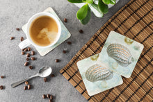 Load image into Gallery viewer, Shells  Coasters - Set of 4 Lightweight Foam, Absorbent Drink Coasters
