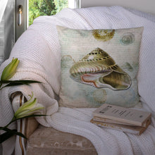 Load image into Gallery viewer, Shells Throw Pillow - 14x14 Decorative Pillow – Art for Your Home &amp; Patio