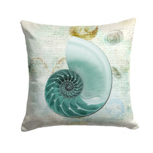 Load image into Gallery viewer, Shells Throw Pillow - 14x14 Decorative Pillow – Art for Your Home &amp; Patio