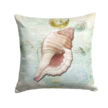 Load image into Gallery viewer, Shells Throw Pillow - 14x14 Decorative Pillow – Art for Your Home &amp; Patio