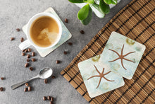 Load image into Gallery viewer, Starfish  Coasters - Set of 4 Lightweight Foam, Absorbent Drink Coasters
