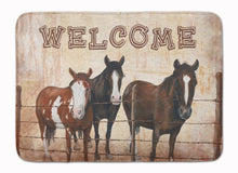 Load image into Gallery viewer, Welcome Mat with Horses Machine Washable Memory Foam Mat SB3059RUG