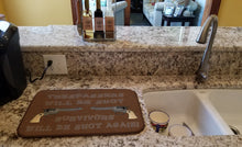 Load image into Gallery viewer, Tresspassers will be shot Dish Drying Mat – Absorbent, Artistic Kitchen Essentials SB3063DDM