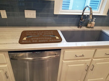 Load image into Gallery viewer, Tresspassers will be shot Dish Drying Mat – Absorbent, Artistic Kitchen Essentials SB3063DDM