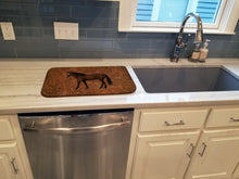 Load image into Gallery viewer, Horse Dish Drying Mat – Absorbent, Artistic Kitchen Essentials SB3066DDM