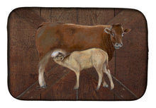 Load image into Gallery viewer, Cow Momma and Baby Dish Drying Mat – Absorbent, Artistic Kitchen Essentials SB3074DDM