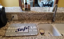 Load image into Gallery viewer, Safe at Home Dish Drying Mat – Absorbent, Artistic Kitchen Essentials SB3079DDM