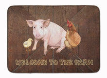 Load image into Gallery viewer, Welcome to the Farm with the pig and chicken Machine Washable Memory Foam Mat SB3083RUG