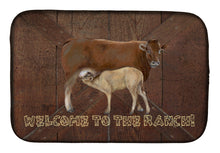 Load image into Gallery viewer, Welcome to the Ranch with the Cow and Baby Dish Drying Mat – Absorbent, Artistic Kitchen Essentials SB3084DDM