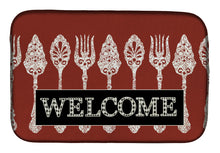 Load image into Gallery viewer, Serving Spoons Welcome Dish Drying Mat – Absorbent, Artistic Kitchen Essentials SB3090DDM
