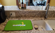Load image into Gallery viewer, I'd rather be Golfing Woman on Green Dish Drying Mat – Absorbent, Artistic Kitchen Essentials SB3093DDM
