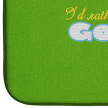 Load image into Gallery viewer, I'd rather be Golfing Woman on Green Dish Drying Mat – Absorbent, Artistic Kitchen Essentials SB3093DDM