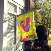 Load image into Gallery viewer, Artsy Welcome Heart Flag Canvas House Size SB3099CHF