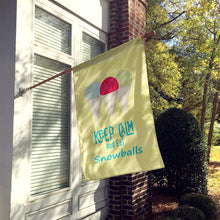 Load image into Gallery viewer, Keep calm and eat snowballs Flag Canvas House Size SB3109CHF