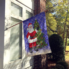 Load image into Gallery viewer, Santa Claus and Christmas Tree Flag Canvas House Size SB3114CHF