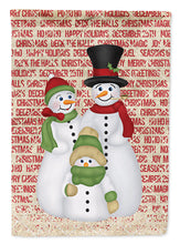 Load image into Gallery viewer, Snowman Family Snowpeople Flag Canvas House Size SB3116CHF