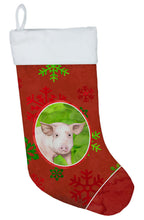 Load image into Gallery viewer, Pig Red Snowflakes Holiday Christmas  Christmas Stocking SB3125-CS