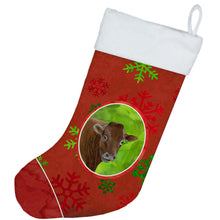 Load image into Gallery viewer, Cow Red Snowflakes Holiday Christmas  Christmas Stocking SB3126-CS