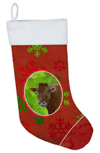 Load image into Gallery viewer, Cow Red Snowflakes Holiday Christmas  Christmas Stocking SB3126-CS