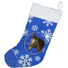 Load image into Gallery viewer, Horse Winter Snowflakes Holiday Christmas Stocking SB3143-CS