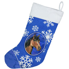 Load image into Gallery viewer, Horse Winter Snowflakes Holiday Christmas Stocking SB3146-CS