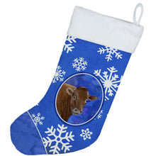 Load image into Gallery viewer, Cow Winter Snowflakes Holiday Christmas Stocking SB3148-CS