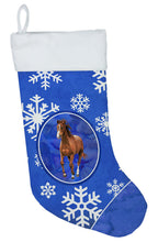Load image into Gallery viewer, Horse Winter Snowflakes Holiday Christmas Stocking SB3150-CS