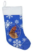 Load image into Gallery viewer, Chicken Winter Snowflakes Holiday Christmas Stocking SB3151-CS