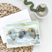 Load image into Gallery viewer, Oysters Watercolor Greeting Cards -  Blank Note Cards – 8-Pack of Artist-Designed Cards with Envelopes