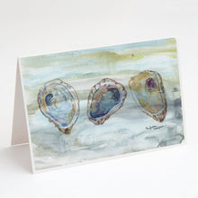 Load image into Gallery viewer, Oysters Watercolor Greeting Cards -  Blank Note Cards – 8-Pack of Artist-Designed Cards with Envelopes