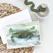 Load image into Gallery viewer, Crab a leg up Watercolor Greeting Cards -  Blank Note Cards – 8-Pack of Artist-Designed Cards with Envelopes