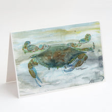 Load image into Gallery viewer, Crab a leg up Watercolor Greeting Cards -  Blank Note Cards – 8-Pack of Artist-Designed Cards with Envelopes