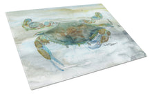 Load image into Gallery viewer, Crab a leg up Watercolor Glass Cutting Boards – Durable, Decorative Kitchen Art Large SC2002LCB
