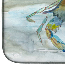 Load image into Gallery viewer, Blue Crab #2 Watercolor Dish Drying Mat – Absorbent, Artistic Kitchen Essentials SC2004DDM