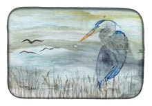 Load image into Gallery viewer, Blue Heron Watercolor Dish Drying Mat – Absorbent, Artistic Kitchen Essentials SC2007DDM