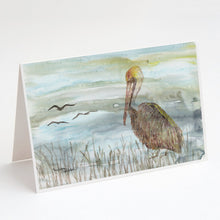 Load image into Gallery viewer, Brown Pelican Watercolor Greeting Cards -  Blank Note Cards – 8-Pack of Artist-Designed Cards with Envelopes